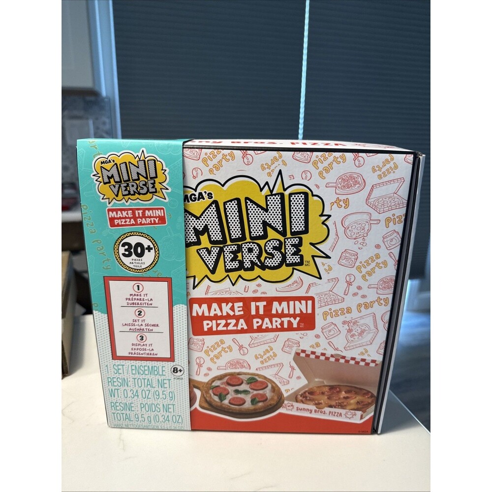 MGA Miniverse Make It Mini Pizza Party Sunny Bros Pizza Set • 30+ Pieces